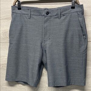 Hurley Gray Flat Front Shorts Casual Style